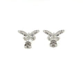 1.35ct BG & Round Butterfly Earrings with 14K White Gold DIER101