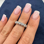 Platinum 5.00CT Diamond Bar-Set Eternity Band Ring WB816 TJJJ