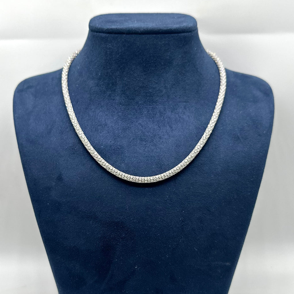 14K White Gold 14.39 CT Diamond Pavé Necklace – ARJC0012-006