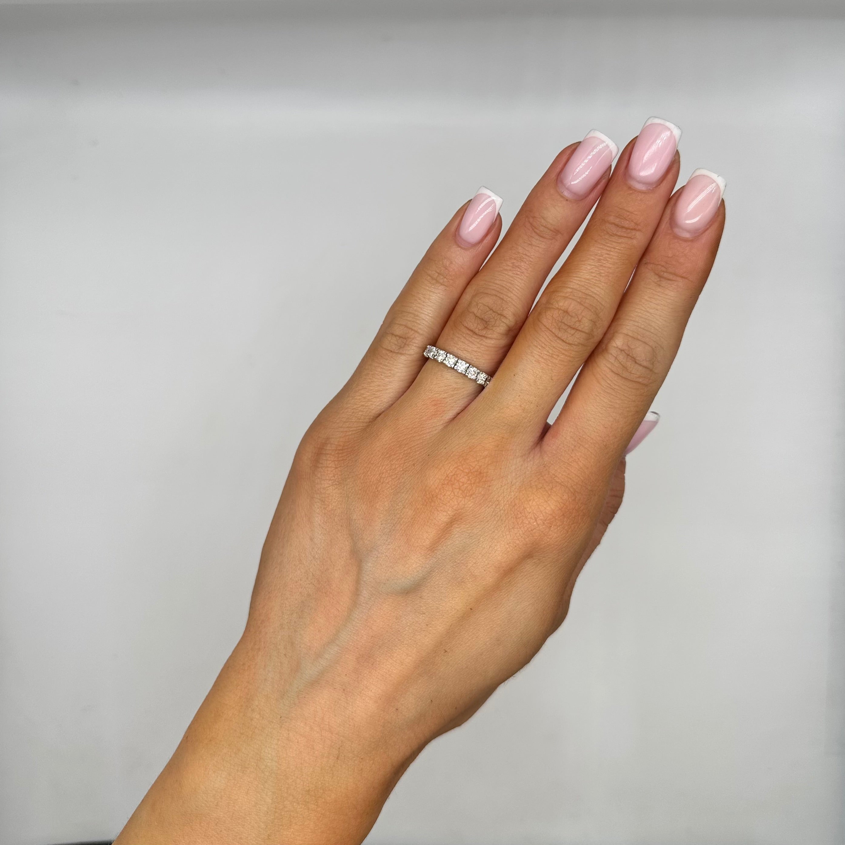 14K White Gold 1.86CT Diamond Eternity Ring WB520 ITJJ