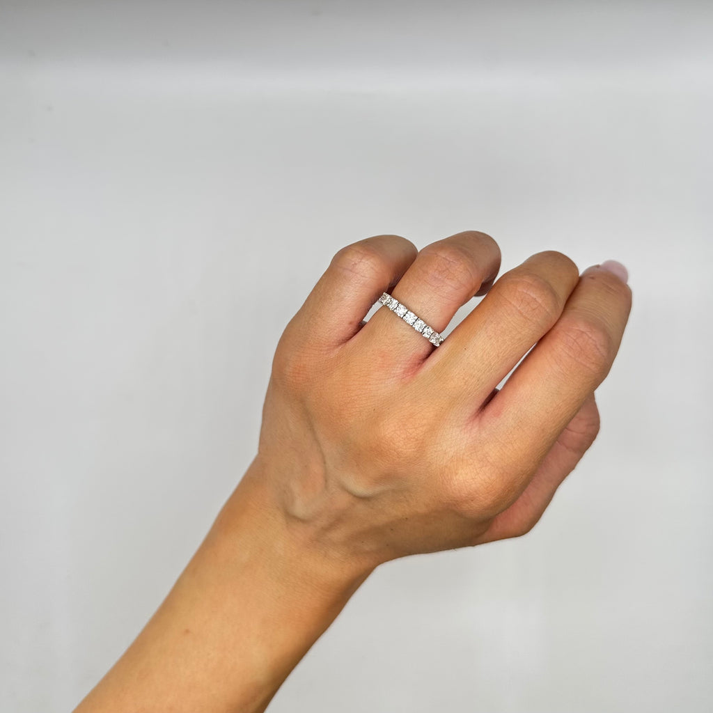 14K White Gold 1.86CT Diamond Eternity Ring WB520 ITJJ
