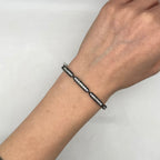 18K White Gold Black & White Diamond Bangle Bracelet – 2.25CT | DB0049 GGTJ
