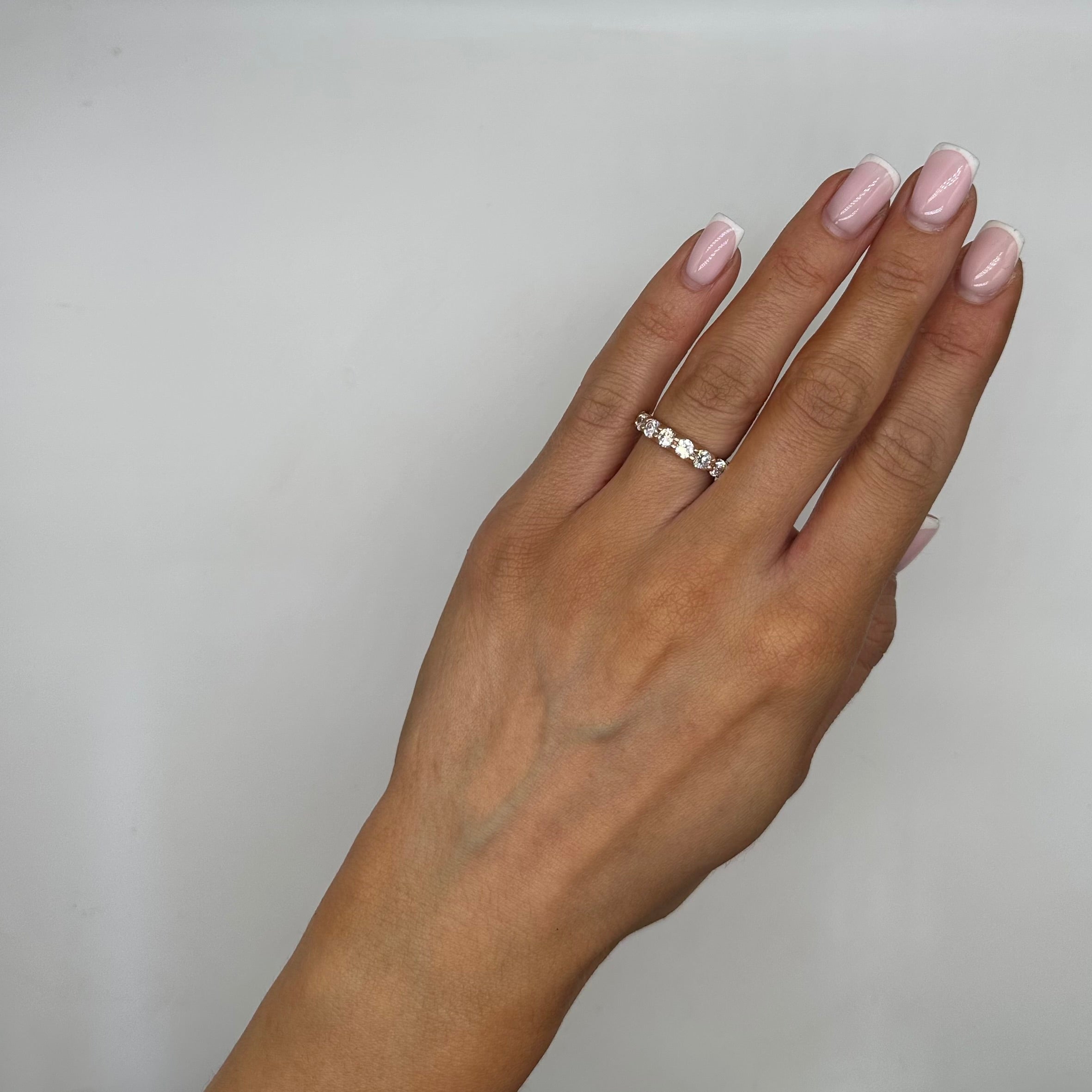 14K Rose Gold 3.45CT Diamond Eternity Band Ring WB011 GZJJ