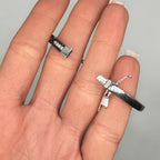18K White Gold Black & White Diamond Bangle Bracelet – 2.25CT | DB0049 GGTJ