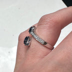 18K White Gold Sapphire & Diamond Ring – 1.73CT Sapphire / 0.40CT Diamonds | SDR048