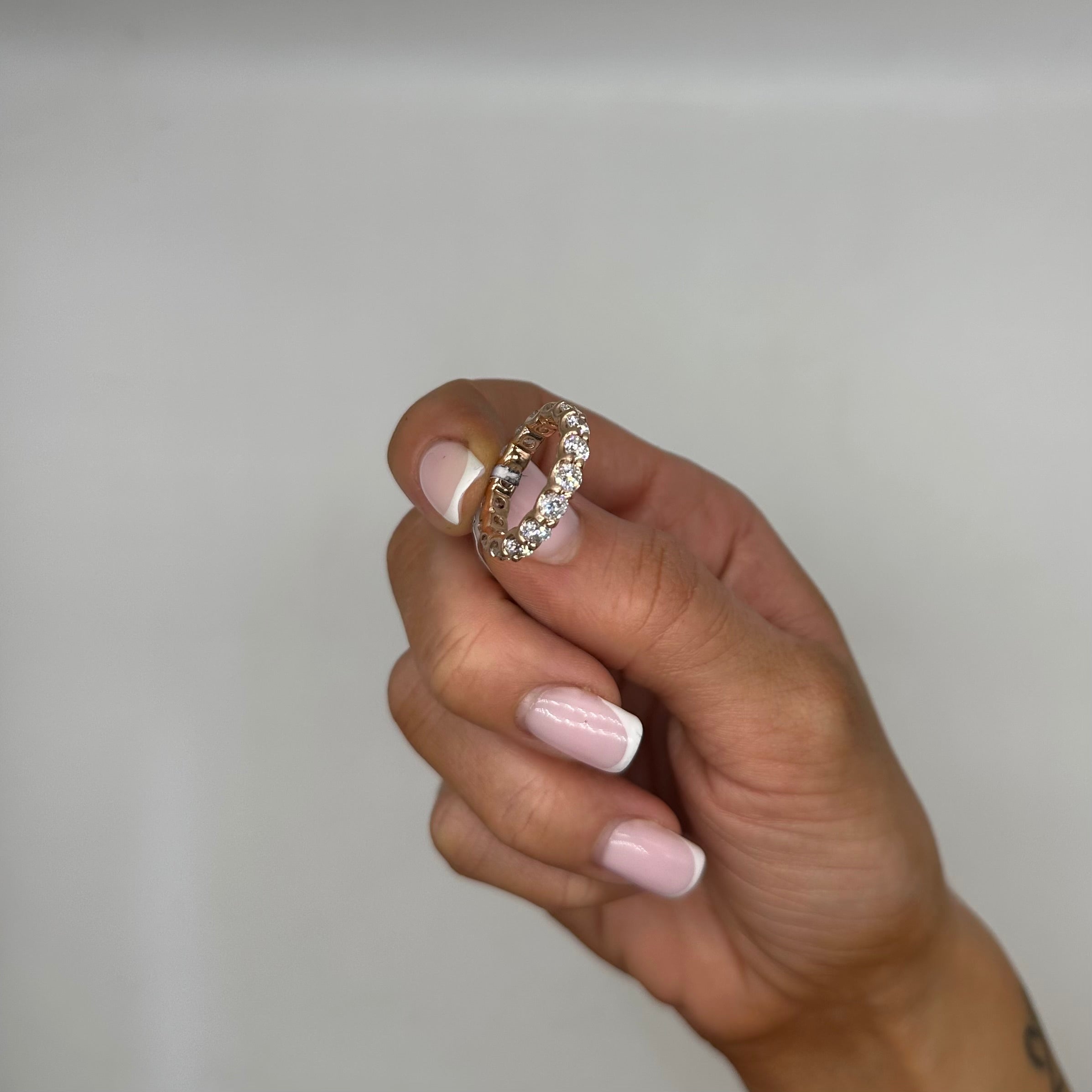 14K Rose Gold 3.45CT Diamond Eternity Band Ring WB011 GZJJ