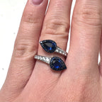 18K White Gold Sapphire & Diamond Ring – 1.73CT Sapphire / 0.40CT Diamonds | SDR048