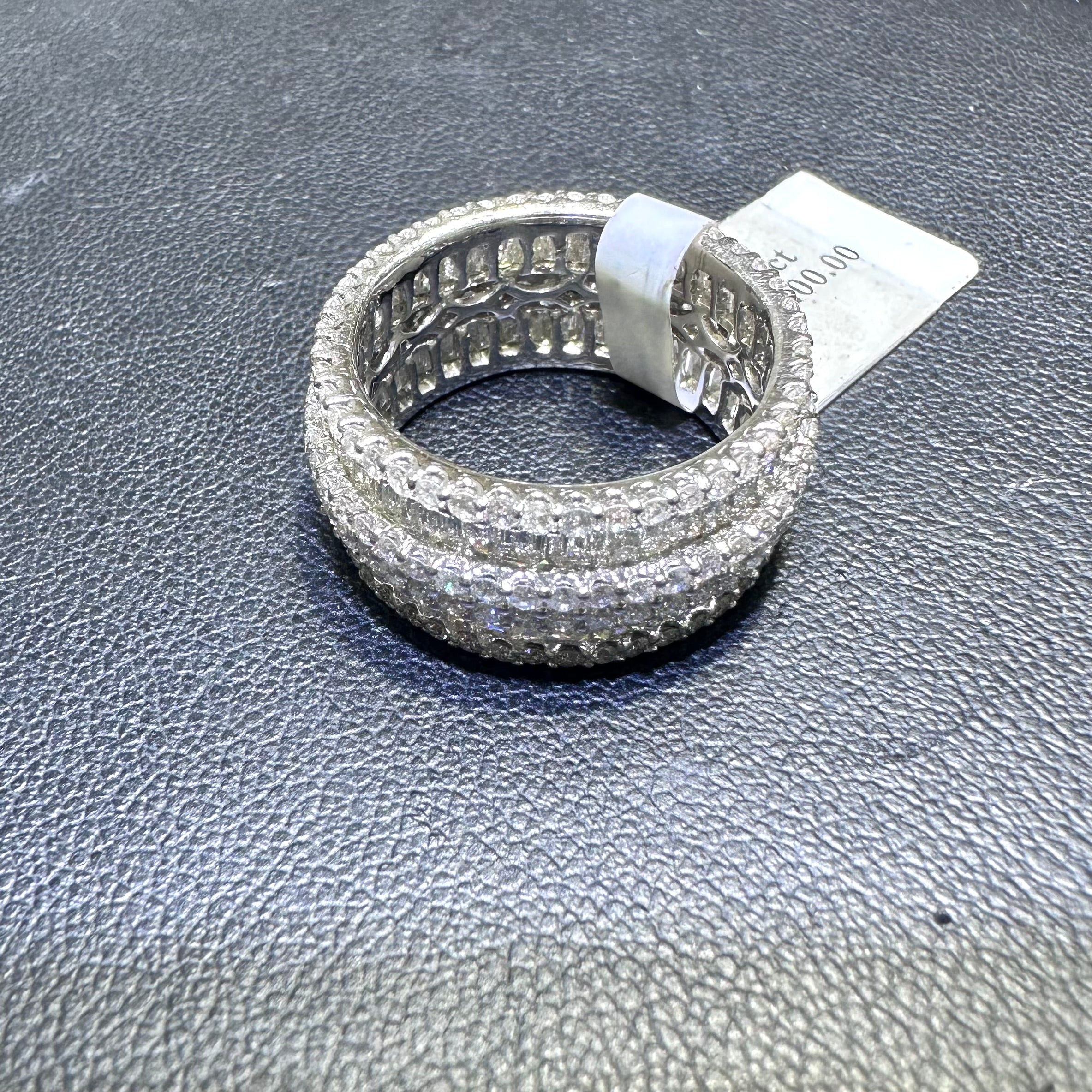 18K White Gold Diamond Eternity Ring – 5.80CT Total Diamonds | WB101