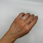 14K White Gold 1.10CT Pear & Round Diamond Ring AR18569-001
