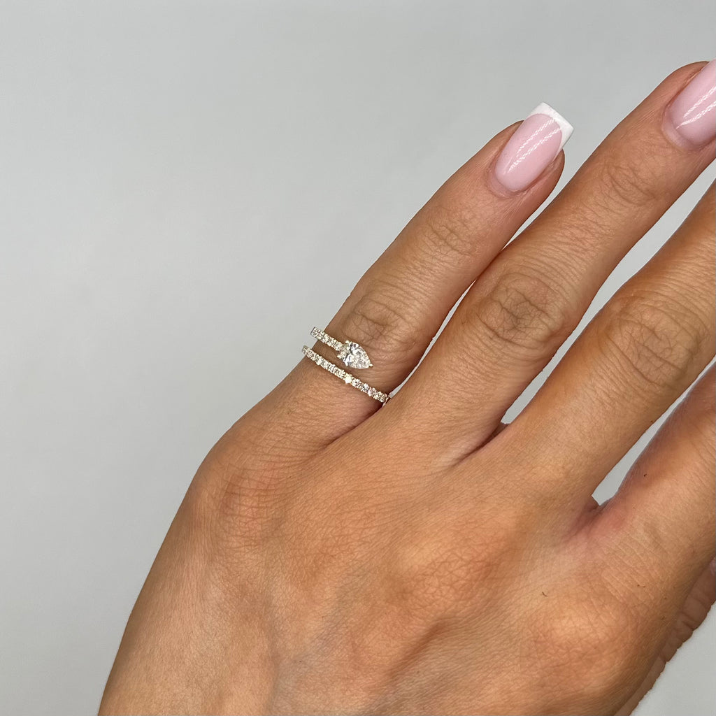 14K Yellow Gold Open Wrap Ring – 1.10CT Diamonds AR17251-014