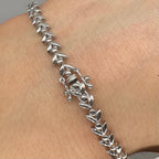 18k White Gold Diamond Bracelet with Marquise and Round Cut Diamonds DB044 TTTJ