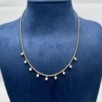 14K Yellow Gold 0.99 CT Diamond Necklace – Adjustable 16–18” KVN00076AYG