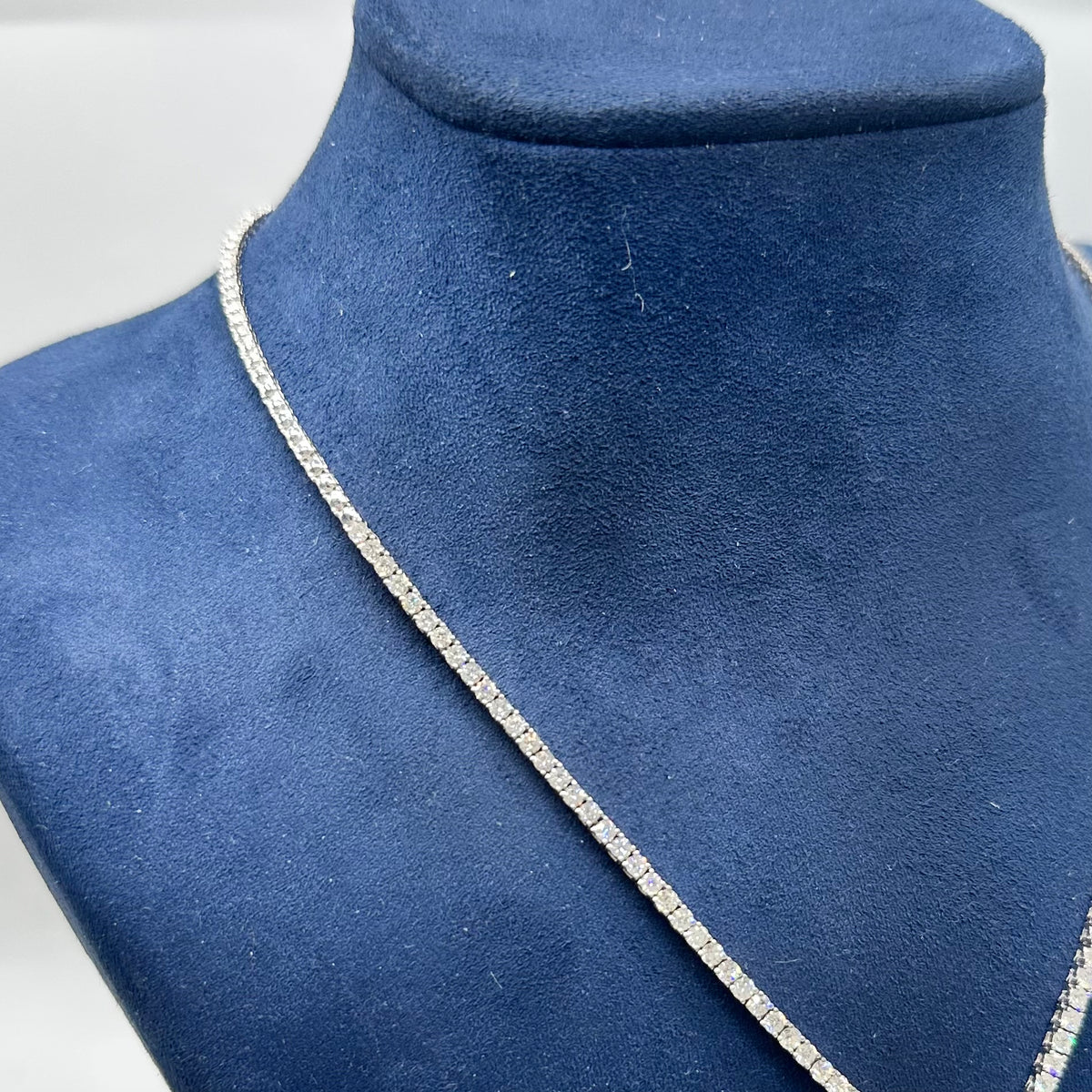 14K White Gold Diamond Necklace – 8.27 CTW, Near-Colorless VS2–SI1 PJN6208WG