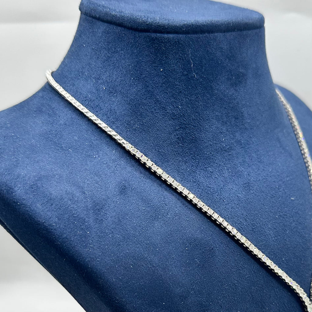 14K White Gold Diamond Necklace – 8.27 CTW, Near-Colorless VS2–SI1 PJN6208WG