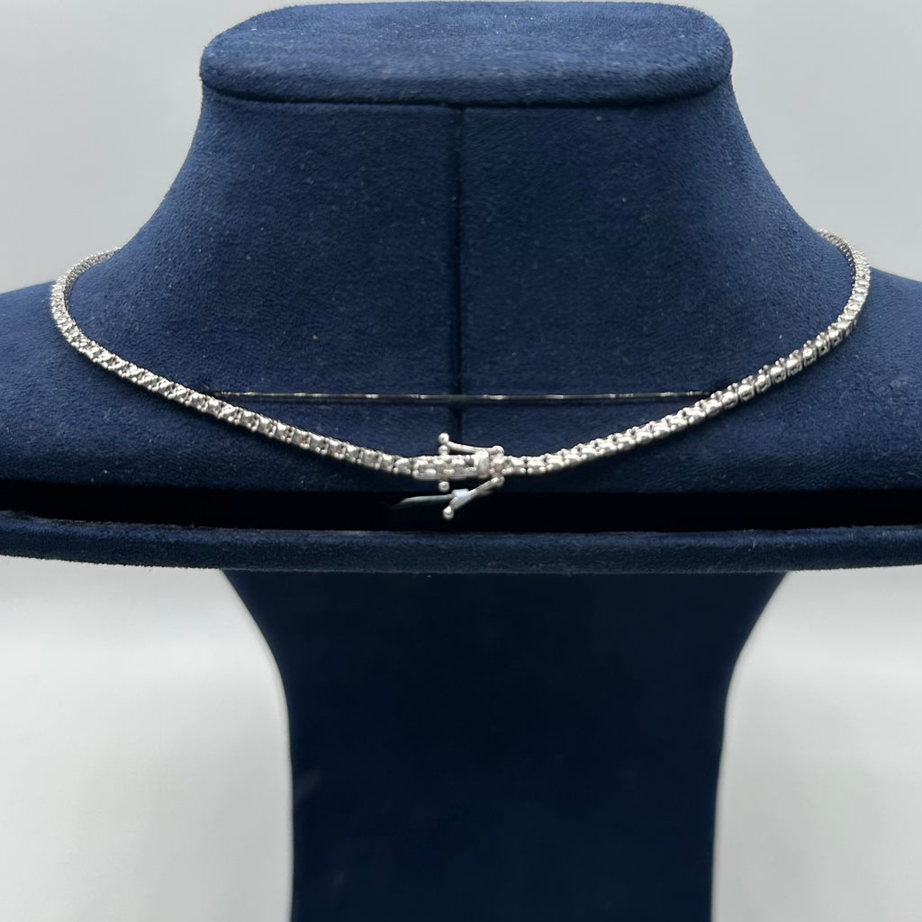 14K White Gold Diamond Necklace – 8.27 CTW, Near-Colorless VS2–SI1 PJN6208WG