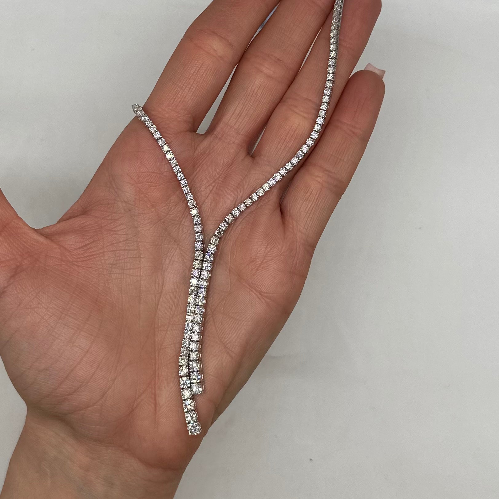 14K White Gold Diamond Necklace – 8.27 CTW, Near-Colorless VS2–SI1 PJN6208WG