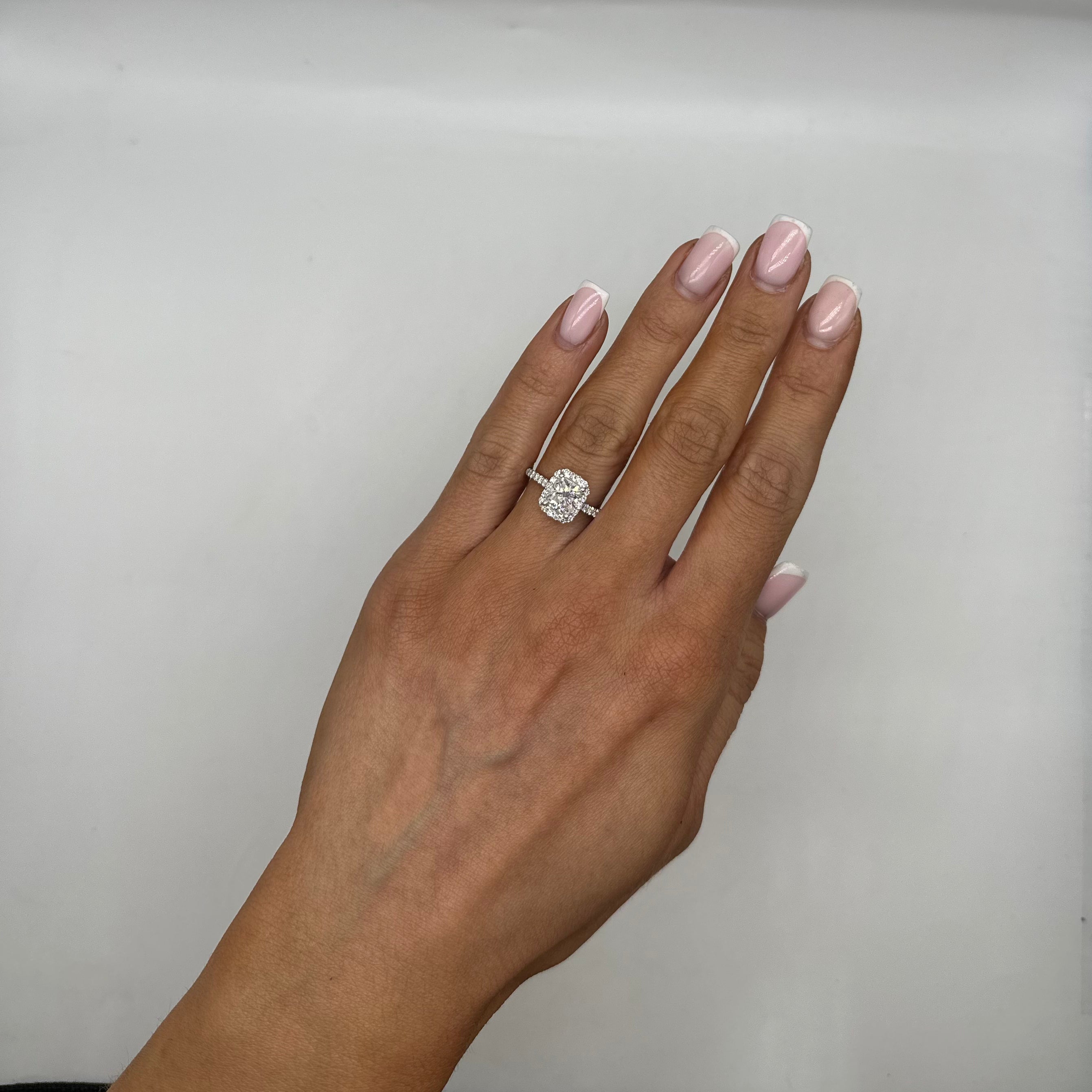 18K White Gold Cushion-Cut Clarity Enhanced Diamond Ring – 1.95CT CUSHDR0024 NTTJ