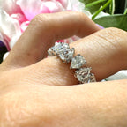 4.29ct Pear cut Diamond Ring in 18k White Gold
