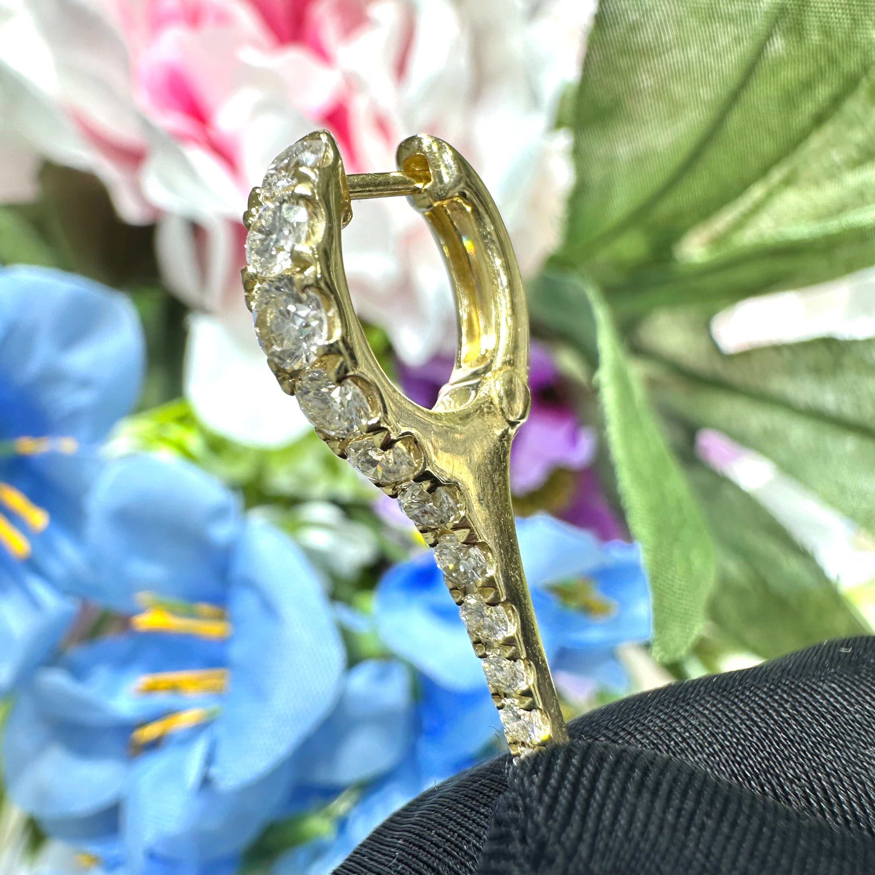 14K Yellow Gold Round Diamond Earrings – 1.73CT G/VS2 Natural Diamonds | AJE00437AYG