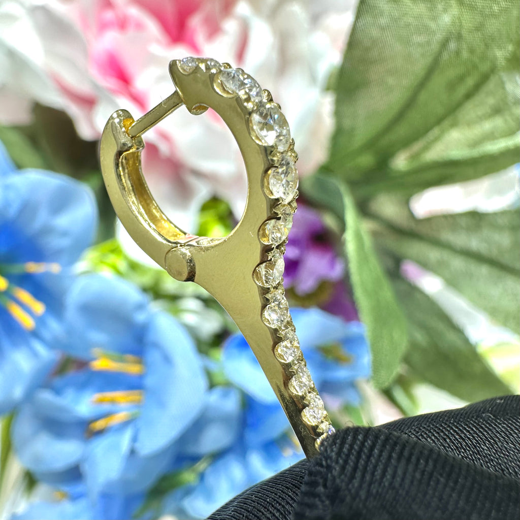 14K Yellow Gold Round Diamond Earrings – 1.73CT G/VS2 Natural Diamonds | AJE00437AYG