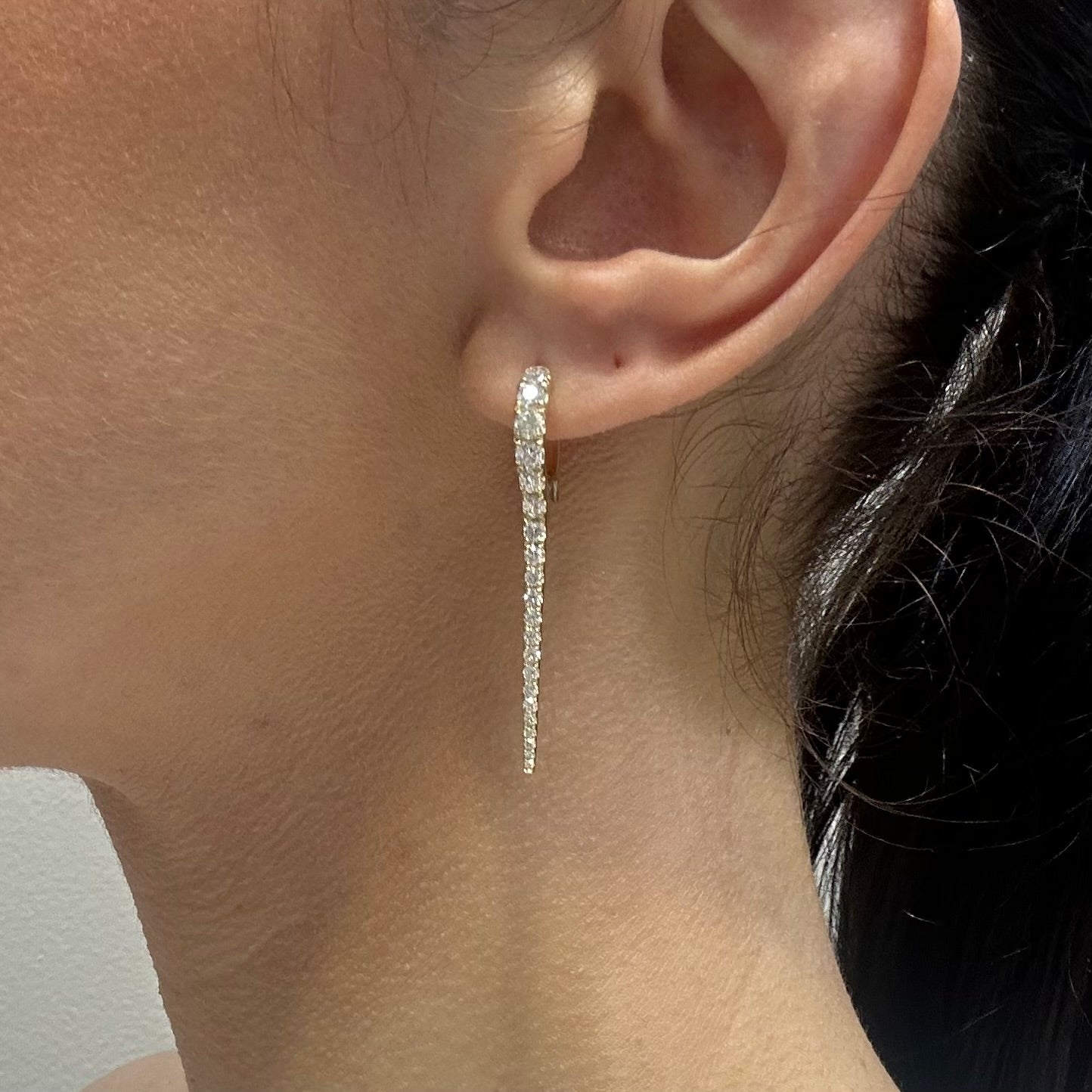 14K Yellow Gold Round Diamond Earrings – 1.73CT G/VS2 Natural Diamonds | AJE00437AYG