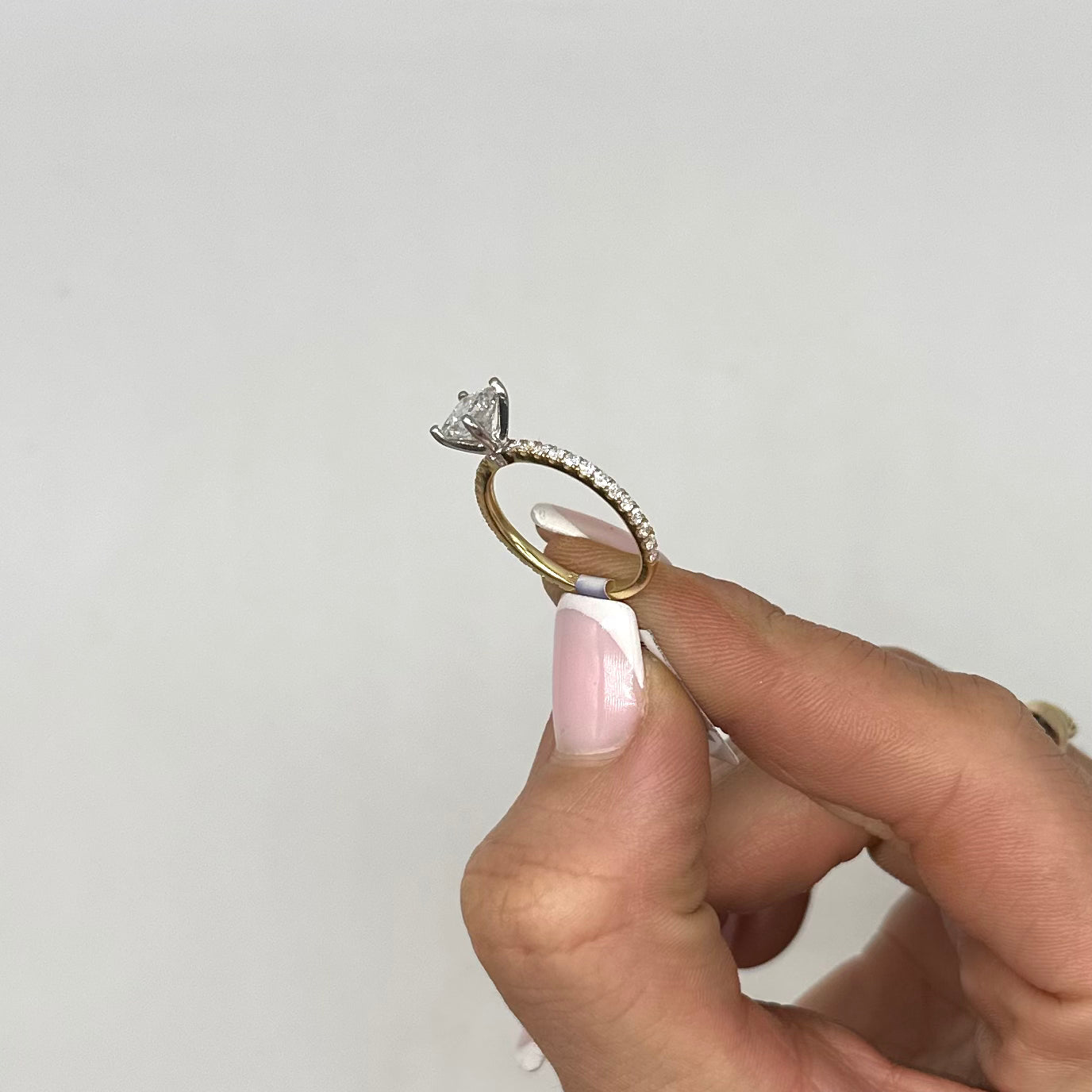 18K Yellow Gold Clarity Enhanced Princess Cut Diamond Ring 1.46ct PRER021 ATJ ITJJ