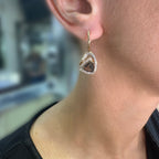 18K Yellow Gold 3.05ct Smoky Topaz & 0.95ct Diamond Drop Earrings DIER0147 IIJJ