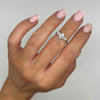 18K White Gold Pear & Oval Diamond Ring – 1.43ct Total PRER002 GLJJ