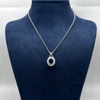 14K White Gold Sapphire & Diamond Pendant Necklace – 2.10 CT Sapphires, 1.15 CT Diamonds SDN006 NJJJ