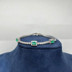18K White Gold Emerald & Diamond Bracelet – 1.91ct Emeralds & 1.81ct Diamonds EMDB07 IEJJ