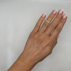 14K White Gold 3.53ct Round Diamond Eternity Band Ring WB203 GJJJ