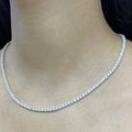 9.03ct Diamond Tennis Necklace in 14K White Gold PJN5287BWG