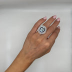 18K White Gold Aquamarine, Sapphire & Diamond Ring CDR006 NTJJ