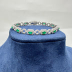 18K White Gold Emerald & Diamond Bracelet – 4.10CT | EMDB03 GIJJ