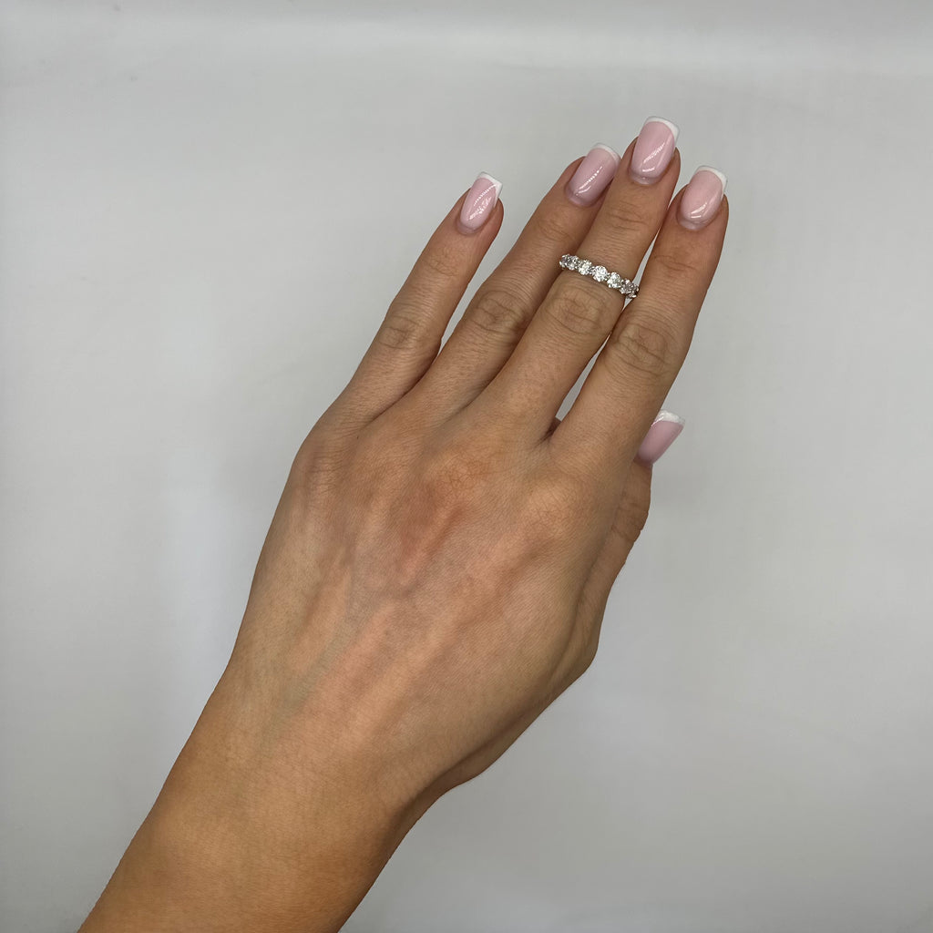 14K White Gold 3.50CT Round Diamond Eternity Band Ring WB292 GIJJ