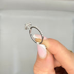 18K White Gold 2.37 CT Cushion Cut Diamond Ring – 1.72CT Clarity Enhanced Center Diamond CUSHDR0021 NGJJ
