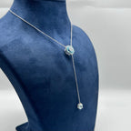 14K White Gold Blue Topaz & Diamond Necklace – 8.28 CT Blue Topaz, 0.13 CT Diamonds AR2950BTWG