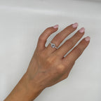18K White Gold 2.63CT Diamond Engagement Ring with 2.03 CT Round Lab-Grown Diamond RDER026 GJJJ