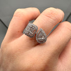 14K White Gold 0.80CT Baguette and Round Diamond Ring PJR6071-008 IIJJ