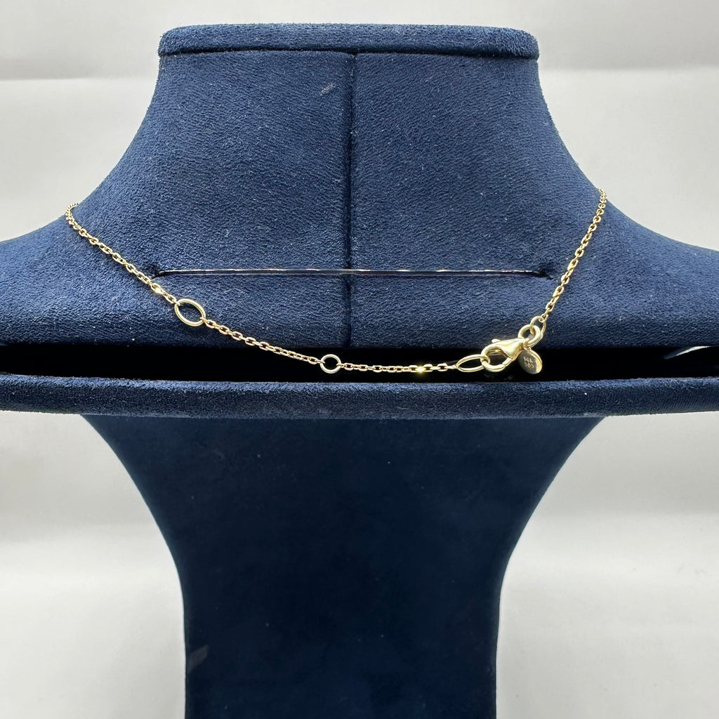 14K Yellow Gold Turquoise Pendant Necklace – 6.53ct Turquoise & 0.22ct Diamonds DC-N13082-8 2TJ