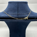 14K Yellow Gold Turquoise Pendant Necklace – 6.53ct Turquoise & 0.22ct Diamonds DC-N13082-8 2TJ