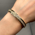 14K Yellow Gold 1.70CT Natural Round Diamond Bangle Bracelet KVB00123-003 NSAJ