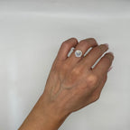 14K White Gold 1.85CT Diamond Halo Engagement Ring with 1.10 CT Round Diamond RDER051 NJJJ