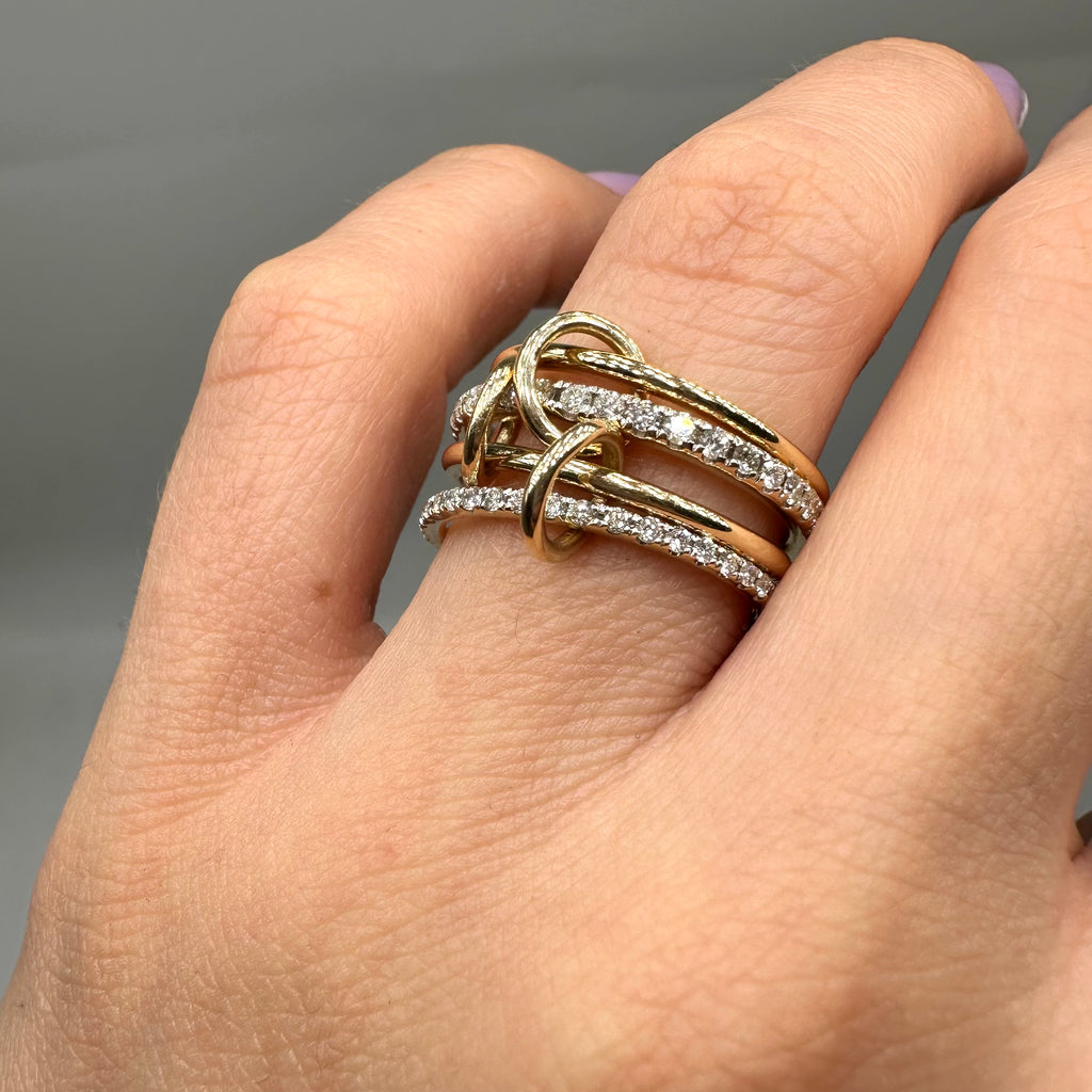 14K Yellow Gold 1.11CT Natural Round Diamond Ring PJR68950-1-001 IEJJ
