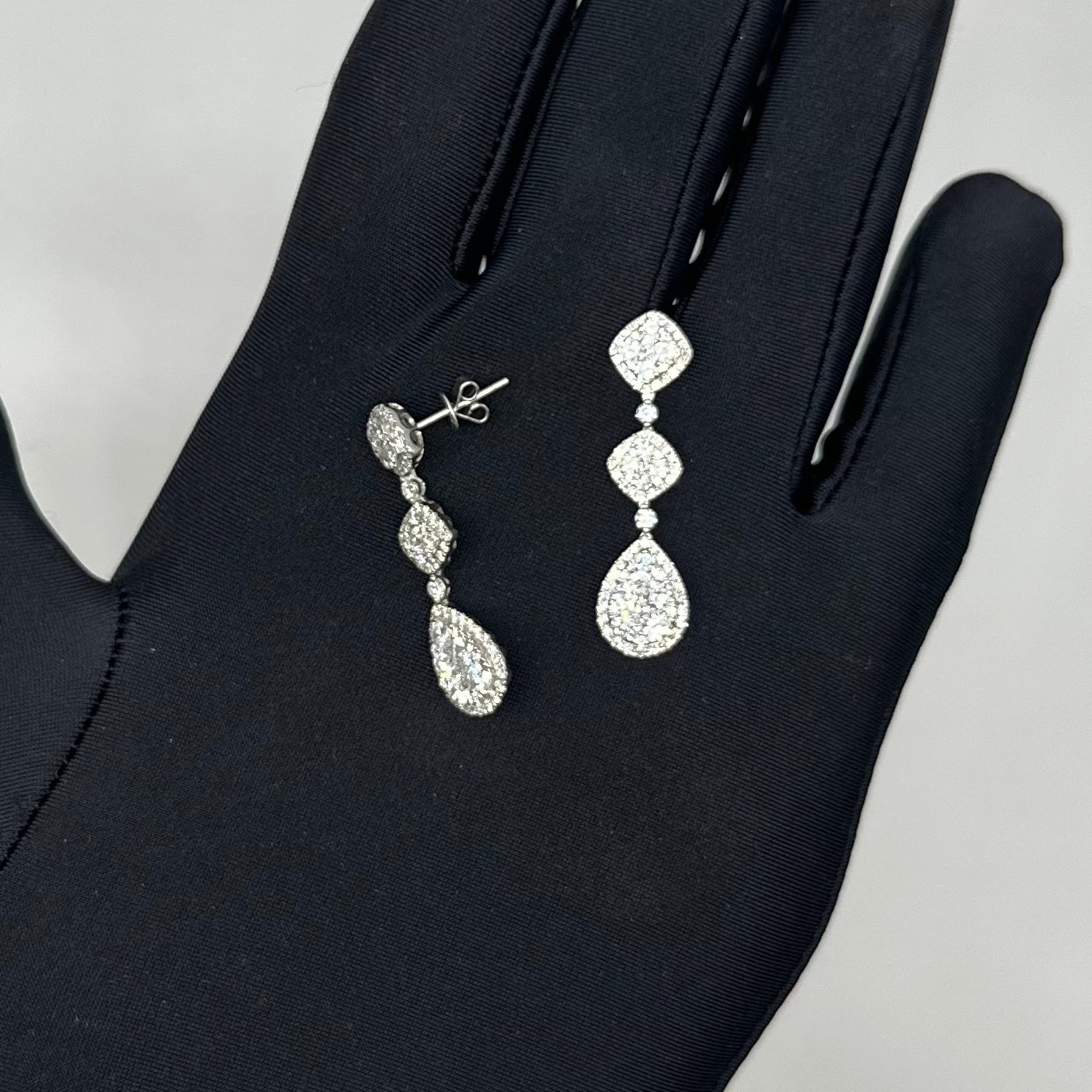 14K White Gold 3.15CT Diamond Earrings  YKE00001