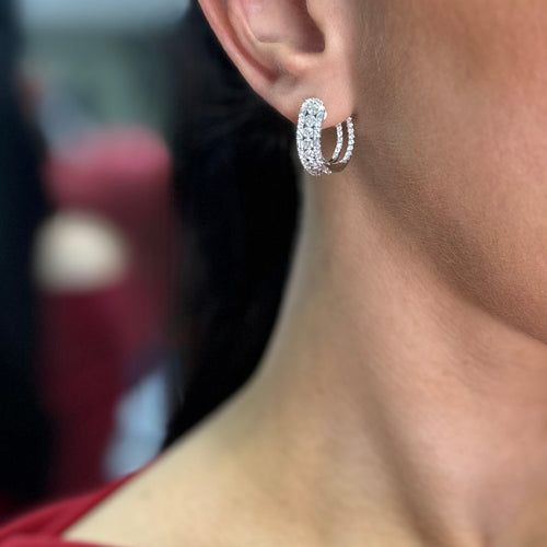 18K White Gold 2.23 CT Diamond Earrings  DIER093 ILJJ