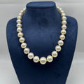 South Sea Pearl Necklace with Diamond Accented 14K Yellow Gold Clasp