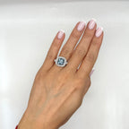 14K White Gold Aquamarine Diamond Ring – 4.08 CT Aquamarine, 0.50 CT Diamonds COLR0012 ITJJ