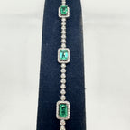 18K White Gold Emerald & Diamond Bracelet – 1.91ct Emeralds & 1.81ct Diamonds EMDB07 IEJJ