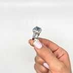 14K White Gold Aquamarine Diamond Ring – 4.08 CT Aquamarine, 0.50 CT Diamonds COLR0012 ITJJ